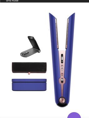 Dyson Purple Hair Straightener with Rose Gold Trim